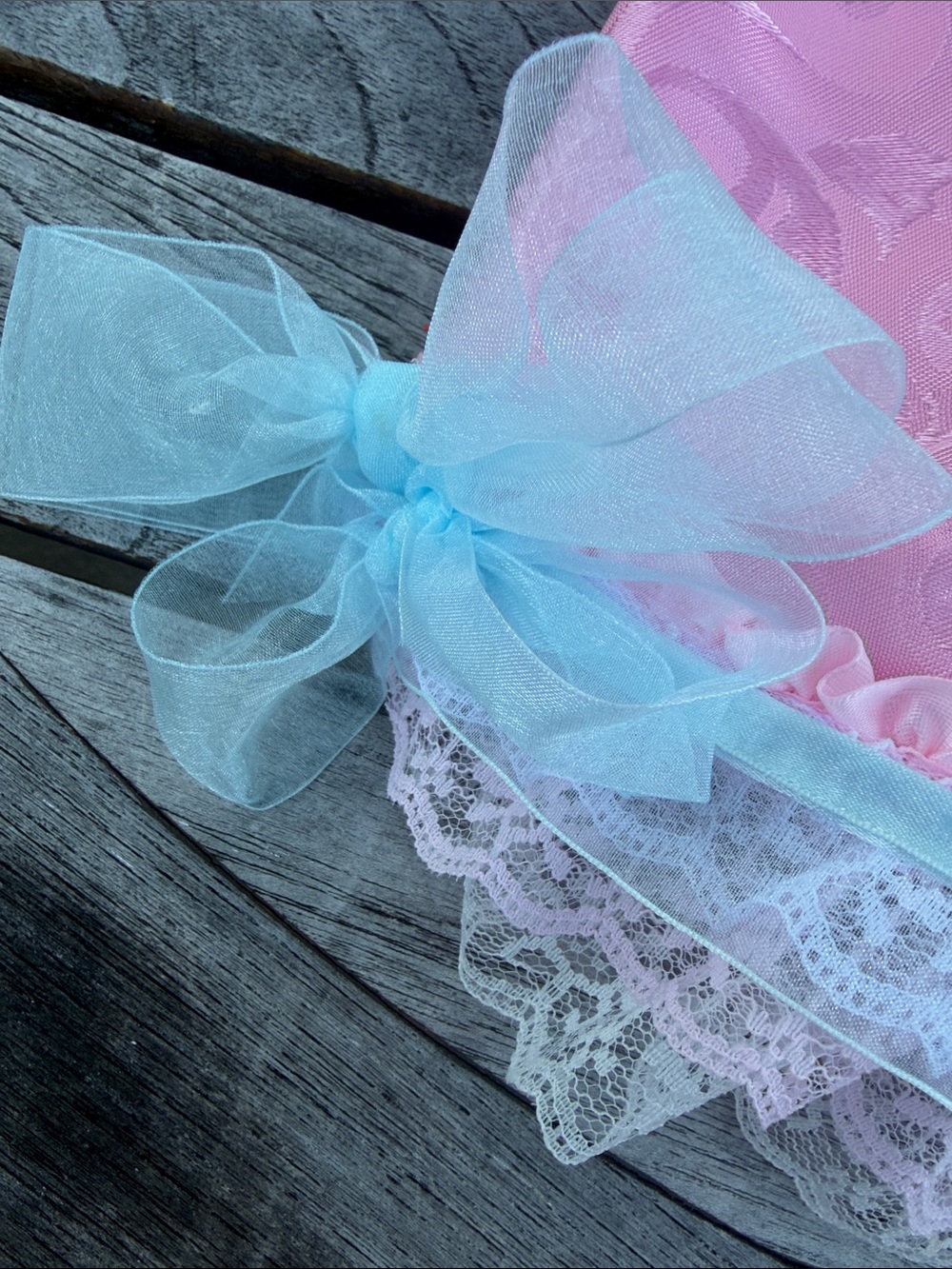 Pink Ruffled Satin Corset Top - Picture 3 of 3
